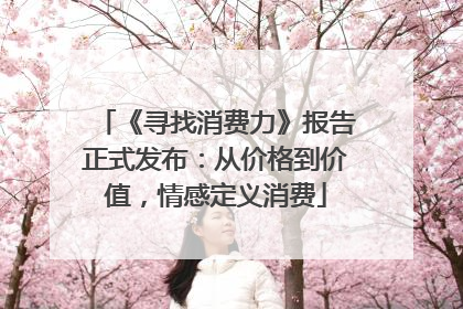 《寻找消费力》报告正式发布：从价格到价值，情感定义消费