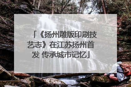 《扬州雕版印刷技艺志》在江苏扬州首发 传承城市记忆