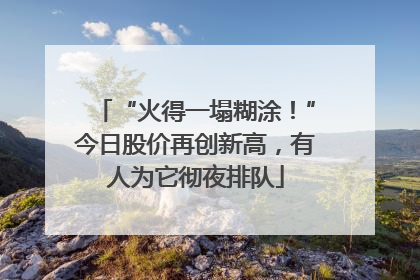 “火得一塌糊涂！”今日股价再创新高，有人为它彻夜排队