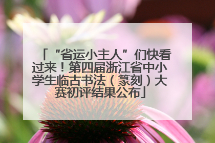 “省运小主人”们快看过来!第四届浙江省中小学生临古书法(篆刻)大赛初评结果公布