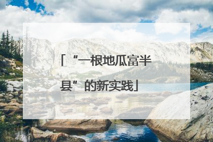 “一根地瓜富半县”的新实践
