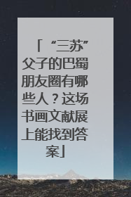 “三苏”父子的巴蜀朋友圈有哪些人？这场书画文献展上能找到答案