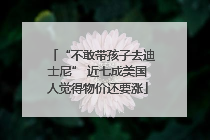 “不敢带孩子去迪士尼” 近七成美国人觉得物价还要涨