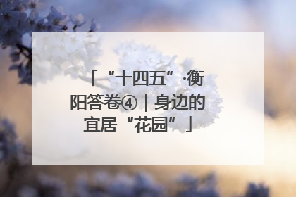 “十四五”·衡阳答卷④｜身边的宜居“花园”