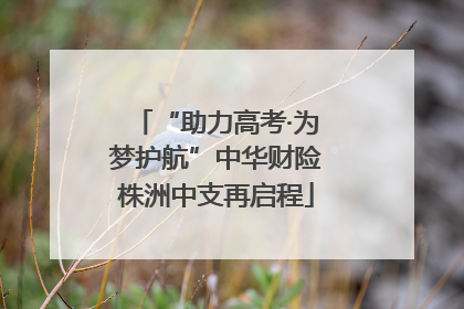 “助力高考·为梦护航”中华财险株洲中支再启程