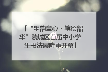 “墨韵童心・笔绘韶华”陵城区首届中小学生书法展隆重开幕