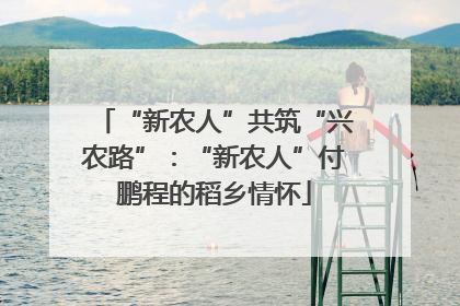 “新农人”共筑“兴农路”：“新农人”付鹏程的稻乡情怀