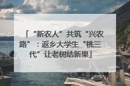 “新农人”共筑“兴农路”：返乡大学生“桃三代”让老树结新果