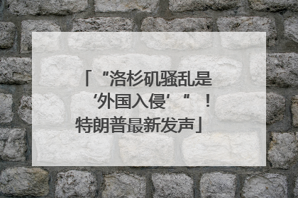 “洛杉矶骚乱是‘外国入侵’”！特朗普最新发声
