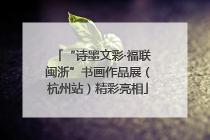 “诗墨文彩·福联闽浙”书画作品展（杭州站）精彩亮相