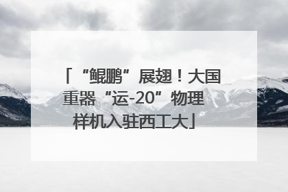 “鲲鹏”展翅！大国重器“运-20”物理样机入驻西工大