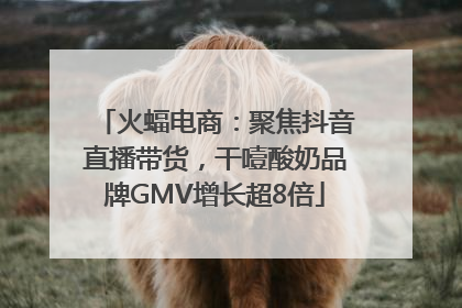 火蝠电商：聚焦抖音直播带货，干噎酸奶品牌GMV增长超8倍