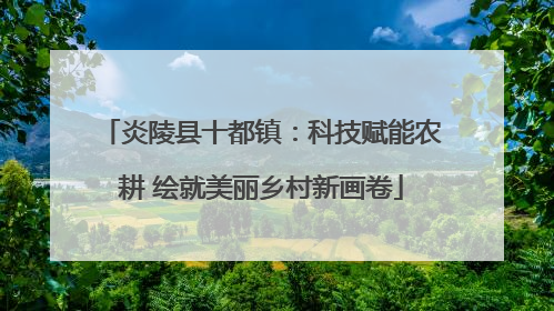 炎陵县十都镇：科技赋能农耕 绘就美丽乡村新画卷
