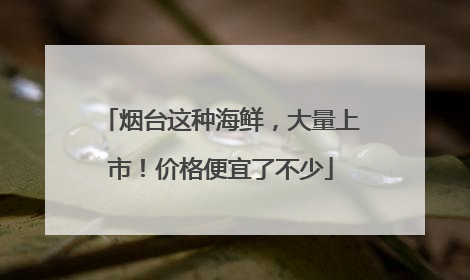 烟台这种海鲜，大量上市！价格便宜了不少