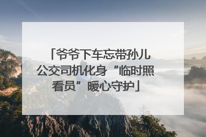 爷爷下车忘带孙儿 公交司机化身“临时照看员”暖心守护