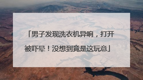 男子发现洗衣机异响，打开被吓晕！没想到竟是这玩意