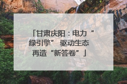 甘肃庆阳：电力“绿引擎” 驱动生态再造“新答卷”