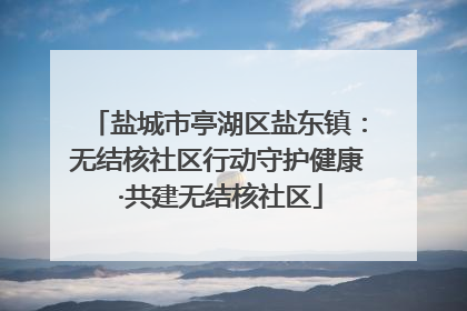 盐城市亭湖区盐东镇：无结核社区行动守护健康 ·共建无结核社区