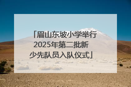 眉山东坡小学举行2025年第二批新少先队员入队仪式