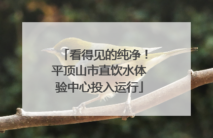 看得见的纯净！平顶山市直饮水体验中心投入运行