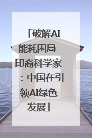 破解AI能耗困局 印裔科学家：中国在引领AI绿色发展