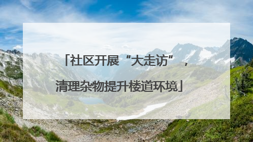 社区开展“大走访”，清理杂物提升楼道环境