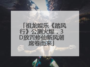 祖龙娱乐《踏风行》公测火爆，3D放置修仙新风潮席卷而来
