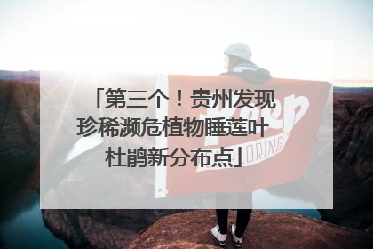第三个！贵州发现珍稀濒危植物睡莲叶杜鹃新分布点