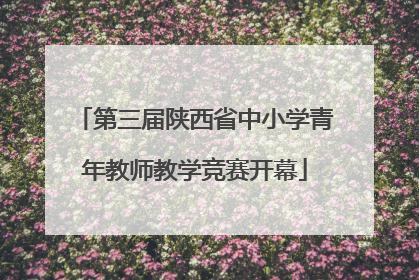 第三届陕西省中小学青年教师教学竞赛开幕