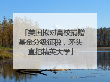 美国拟对高校捐赠基金分级征税，矛头直指精英大学