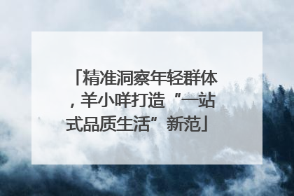 精准洞察年轻群体，羊小咩打造“一站式品质生活”新范
