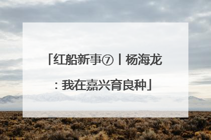 红船新事⑦丨杨海龙：我在嘉兴育良种