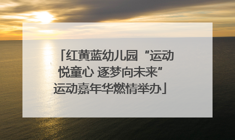 红黄蓝幼儿园“运动悦童心 逐梦向未来”运动嘉年华燃情举办