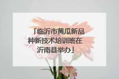 临沂市黄瓜新品种新技术培训班在沂南县举办