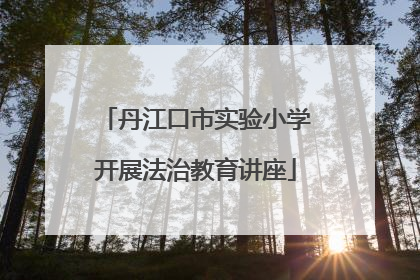 丹江口市实验小学开展法治教育讲座