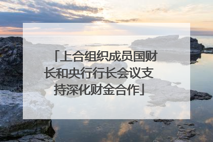 上合组织成员国财长和央行行长会议支持深化财金合作