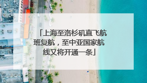 上海至洛杉矶直飞航班复航，至中亚国家航线又将开通一条