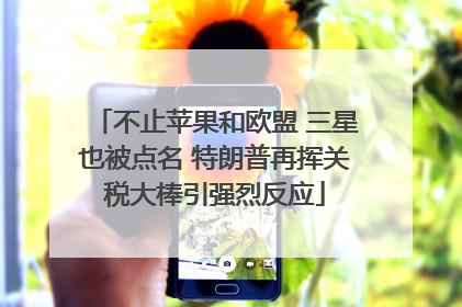 不止苹果和欧盟 三星也被点名 特朗普再挥关税大棒引强烈反应