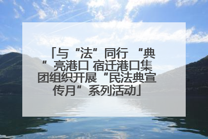 与“法”同行 “典”亮港口 宿迁港口集团组织开展“民法典宣传月”系列活动