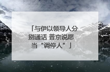 与伊以领导人分别通话 普京说愿当“调停人”
