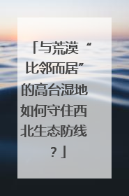 与荒漠“比邻而居”的高台湿地如何守住西北生态防线？