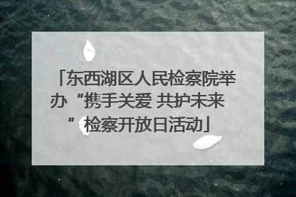 东西湖区人民检察院举办“携手关爱 共护未来”检察开放日活动