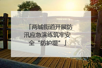 两城街道开展防汛应急演练筑牢安全“防护堤”
