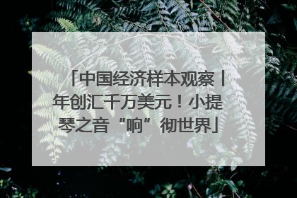 中国经济样本观察丨年创汇千万美元！小提琴之音“响”彻世界