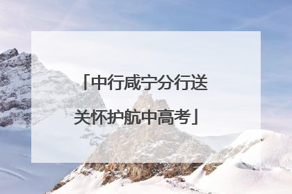 中行咸宁分行送关怀护航中高考