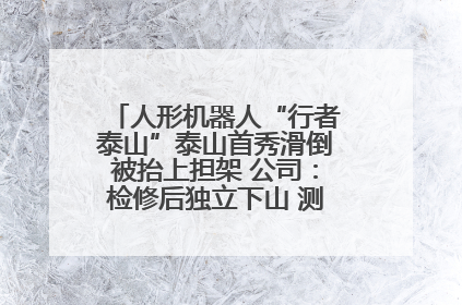 人形机器人“行者泰山”泰山首秀滑倒被抬上担架 公司：检修后独立下山 测试就是为暴露问题