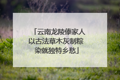 云南龙陵傣家人以古法草木灰制粽 染就独特乡愁