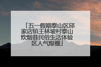 五一假期泰山区邱家店镇王林坡村泰山炊烟巷民俗生活体验区人气爆棚