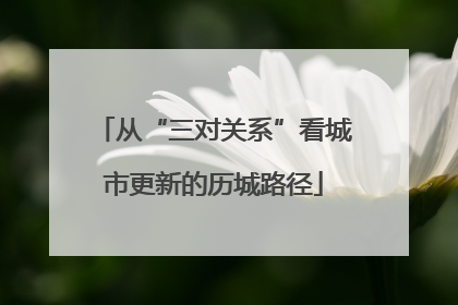 从“三对关系”看城市更新的历城路径