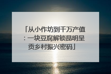 从小作坊到千万产值：一块豆腐解锁昆明呈贡乡村振兴密码